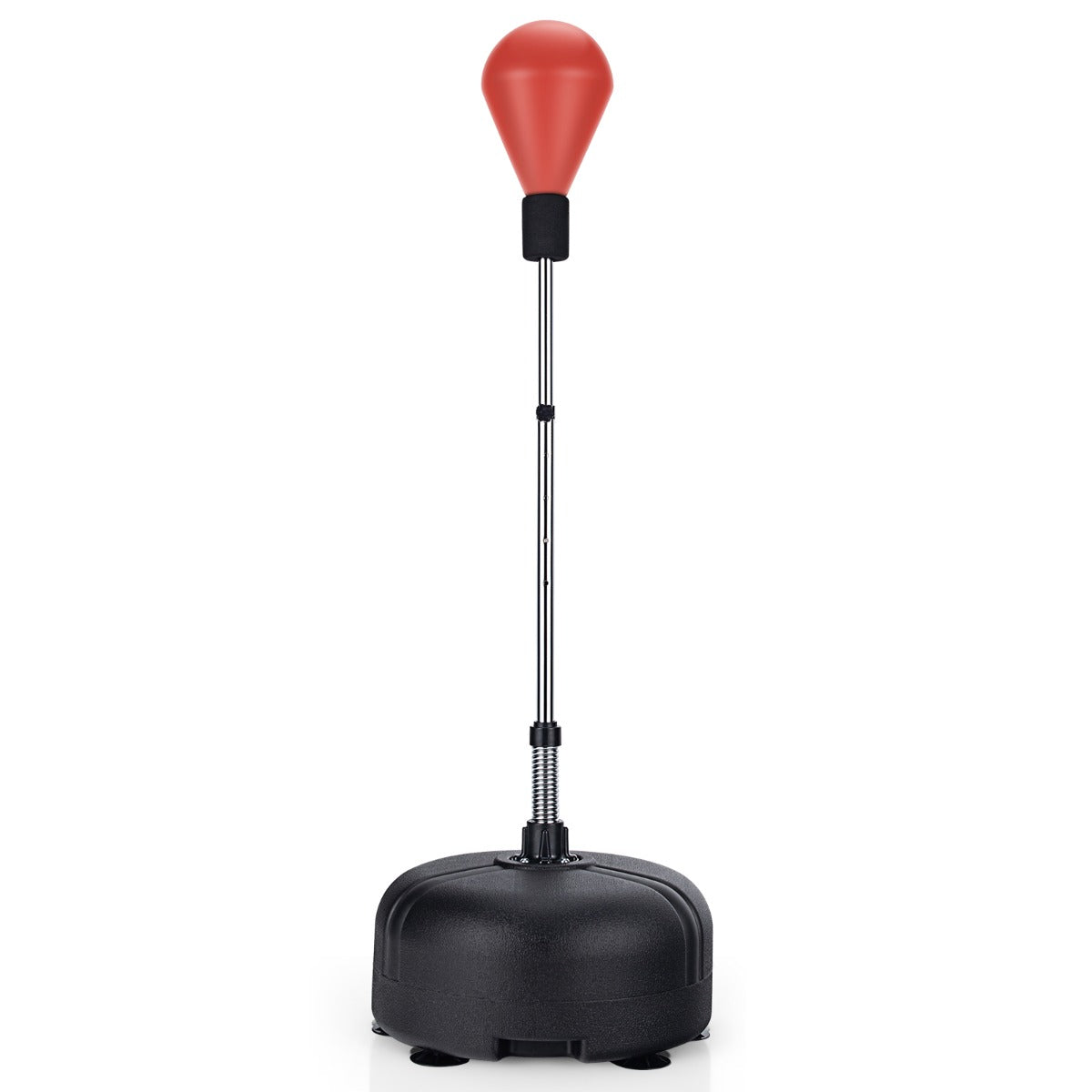 Boxing Gym Set - Punching Bag with Adjustable Stand and Comfort Fit Gloves in Red - Ideal for Cardio Exercise and Stress Relief