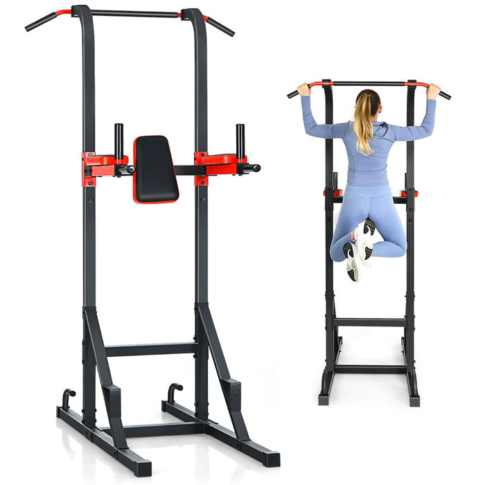 Power Tower Dip Station - Multi-Function Fitness Equipment for Full-Body Workout - Ideal for Home Gym Users
