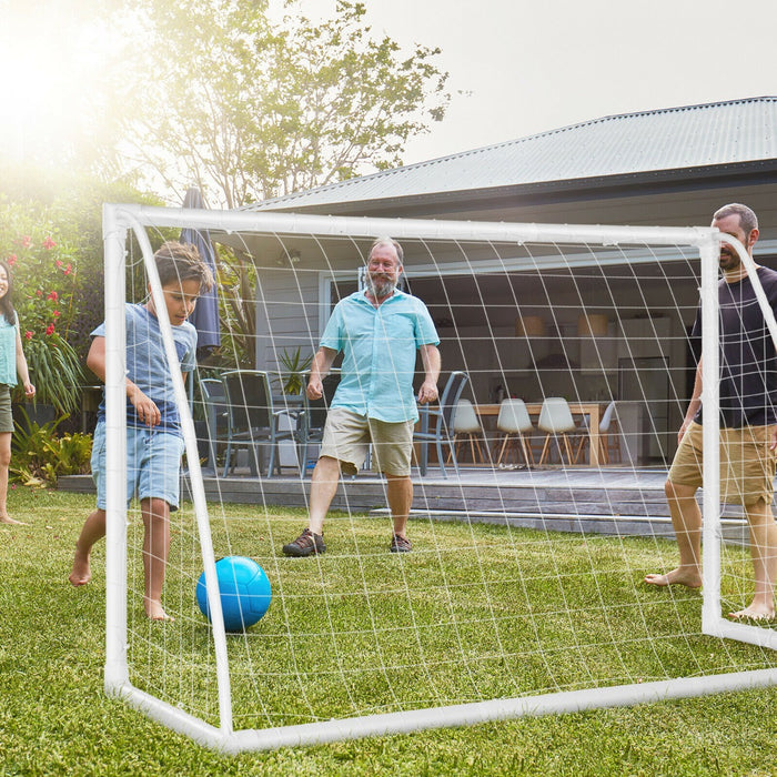 Portable Goal - Soccer Kit with Durable PVC Frame and High-Strength Netting - Ideal for Soccer Practice and Games