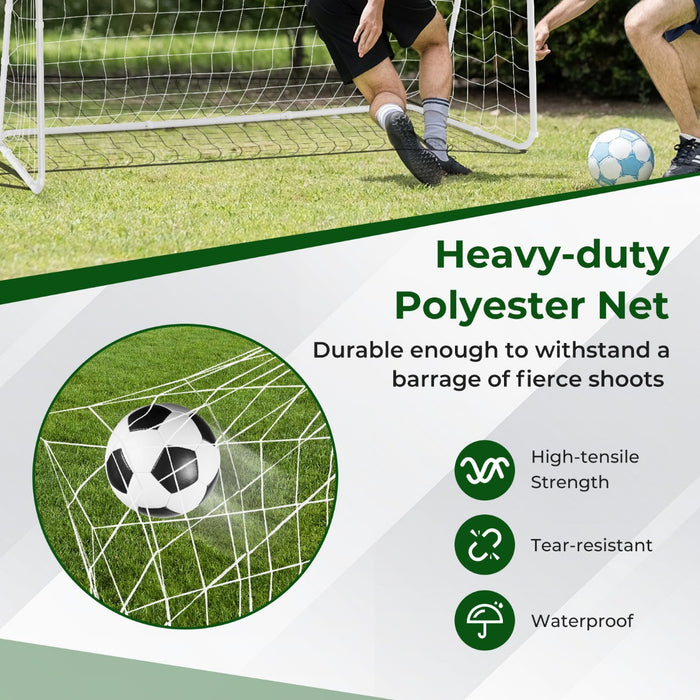 Youth Soccer Training Kit - Net and Metal Frame, Practice Equipment - Ideal for Home Training for Children