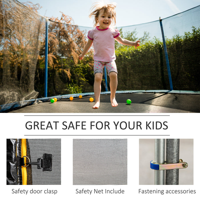 Trampoline Safety Net - 13ft Round Bounce Protection Mesh - Kids & Family Outdoor Jumping Safety Accessory