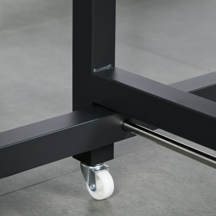 Foldable Dining Table with Drop Leaf - Multifunctional Console Writing Desk for Small Spaces - Ideal for Kitchen and Dining Room with Rustic Brown Finish