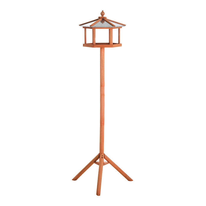 Woodland Whisper Bird Feeder Station with Sturdy Base - Weather-Resistant Outdoor Wood Feeder for Wild Birds - Attracts Songbirds to Gardens, Patios & Balconies