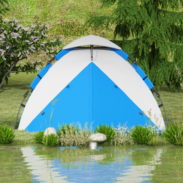 Family Camping Shelter for 3-4 People - Waterproof 2000mm Quick Setup Tent with Carry Bag - Ideal for Family Outings and Camping Adventures