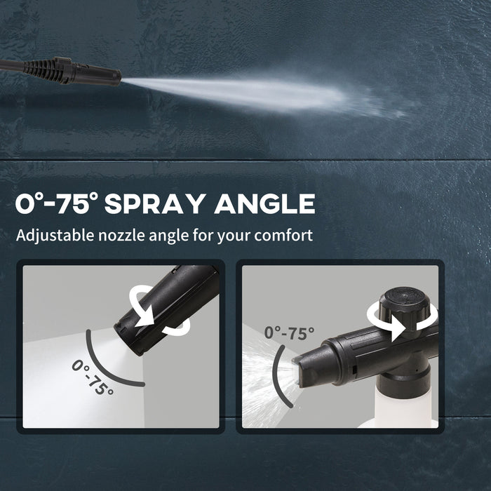 150 Bar High-Pressure Washer - 1800W Portable Power Jet Wash Cleaner, 510 L/h Flow - Ideal for Intense Cleaning Tasks & Outdoor Use