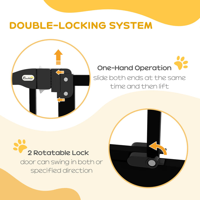 Metal Pet Safety Gate - Dog and Puppy Secure Barrier, Folding Design, Easy Installation - Ideal for Home Containment and Room Division