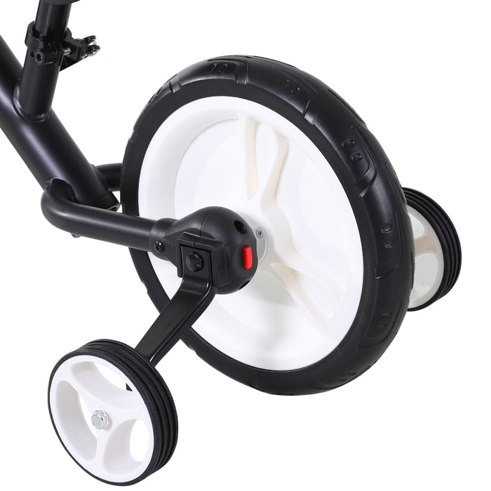 PP Toddlers - Black Balance Bike with Removable Stabilisers for Easy Learning - Ideal First Bicycle for Young Children