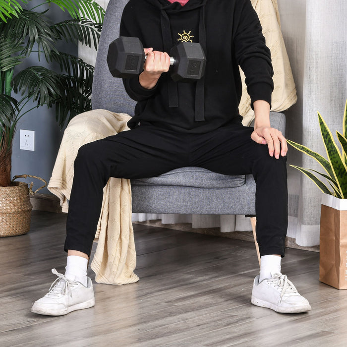 12.5KG Rubber Hex Dumbbell - Portable Hand Weight for Home Gym Workouts - Ideal for Fitness Enthusiasts