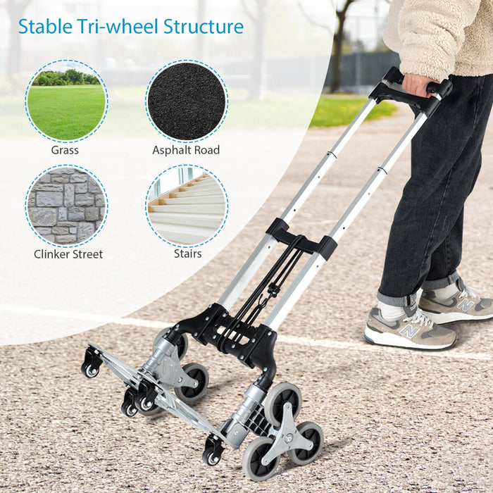 Hand Truck Outdoor Utility - Folding Design with 4 Universal Wheels and Elastic Rope - Ideal for Easy Transportation of Heavy Objects Outdoors