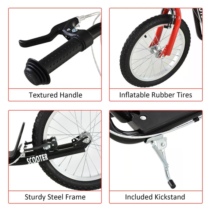 Kids Scooter with Height-Adjustable Handlebar - Anti-Slip, Dual-Brake Design for Safety - Perfect Ride for Boys & Girls Ages 5+