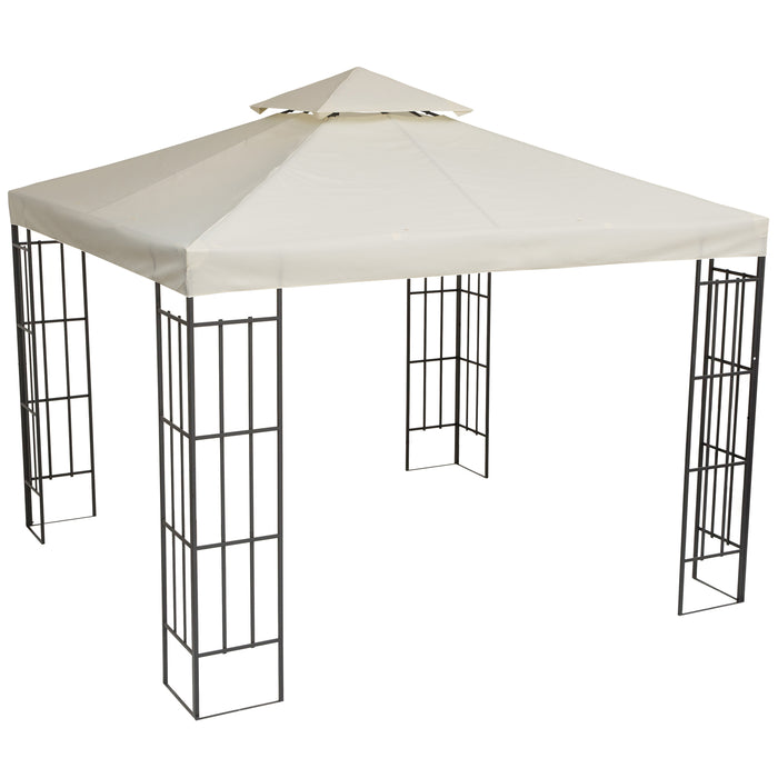 Gazebo Canopy Replacement - 3x3m Cream White Roof Top Cover - Spare Part for Outdoor Shelter