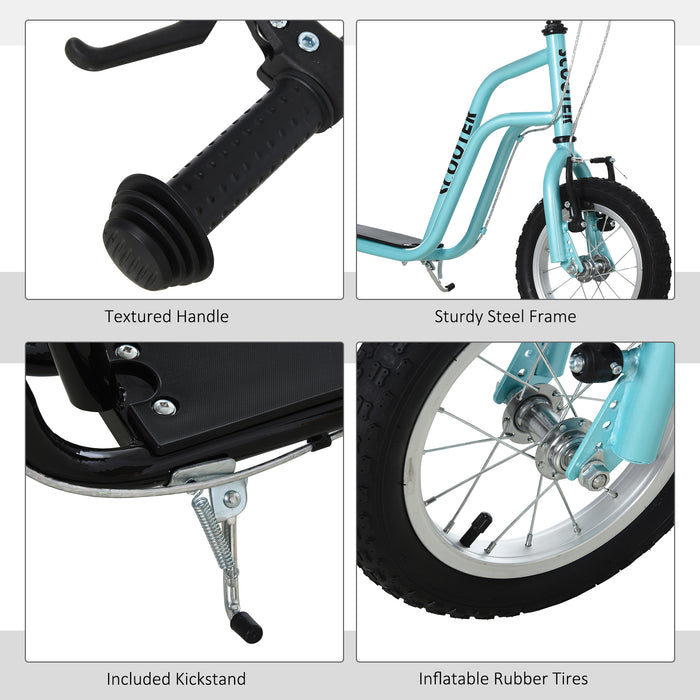 Kids' Steel Scooter - Height Adjustable, Blue and Black Kick Scooter - Perfect for Growing Children