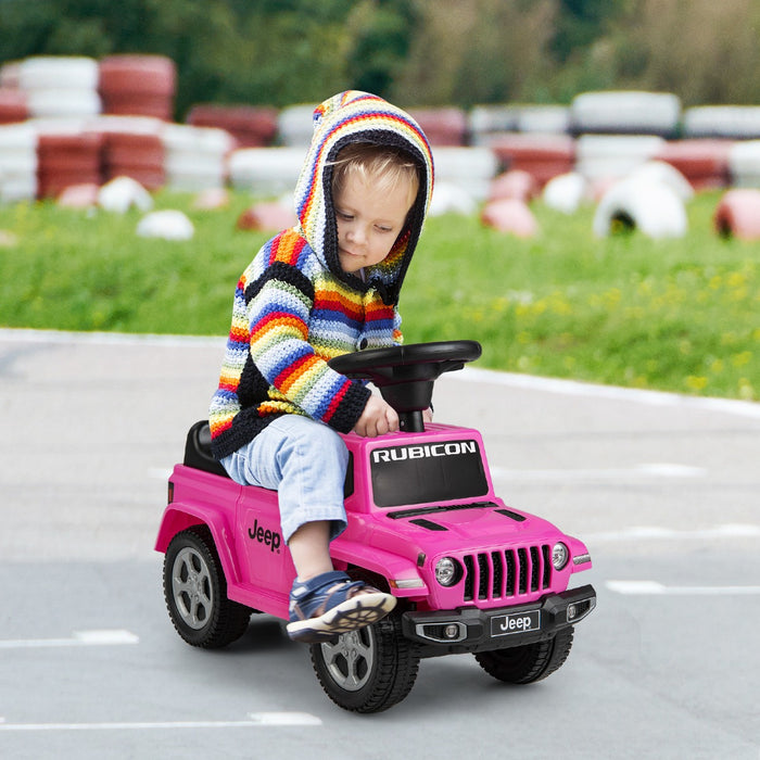 Jeep - Licensed Ride On Push Car with Steering Wheel and Engine Sound, Grey - Ideal for Toddlers Aged 18-36 Months