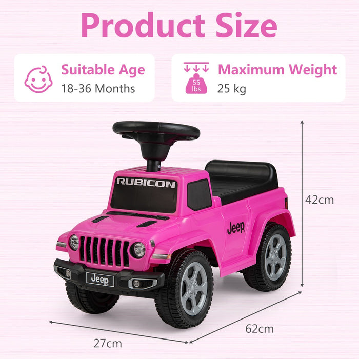 Jeep - Licensed Ride On Push Car with Steering Wheel and Engine Sound, Grey - Ideal for Toddlers Aged 18-36 Months
