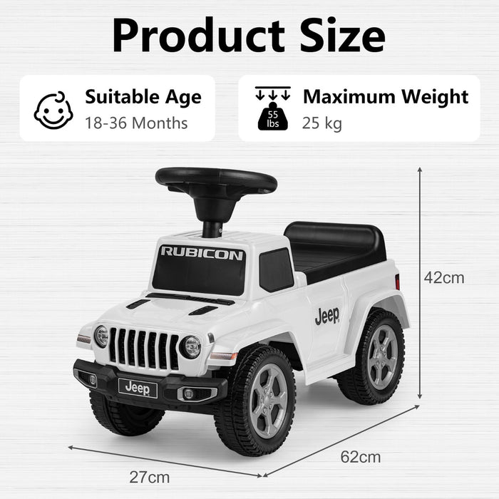 Jeep - Licensed Ride On Push Car with Steering Wheel and Engine Sound, Grey - Ideal for Toddlers Aged 18-36 Months
