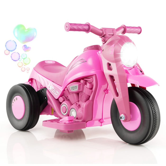 6V Bubble Maker Motorcycle - Electric Kid Ride - Ideal For Children's Outdoor Fun