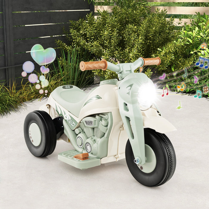 6V Bubble Maker Motorcycle - Electric Kid Ride - Ideal For Children's Outdoor Fun