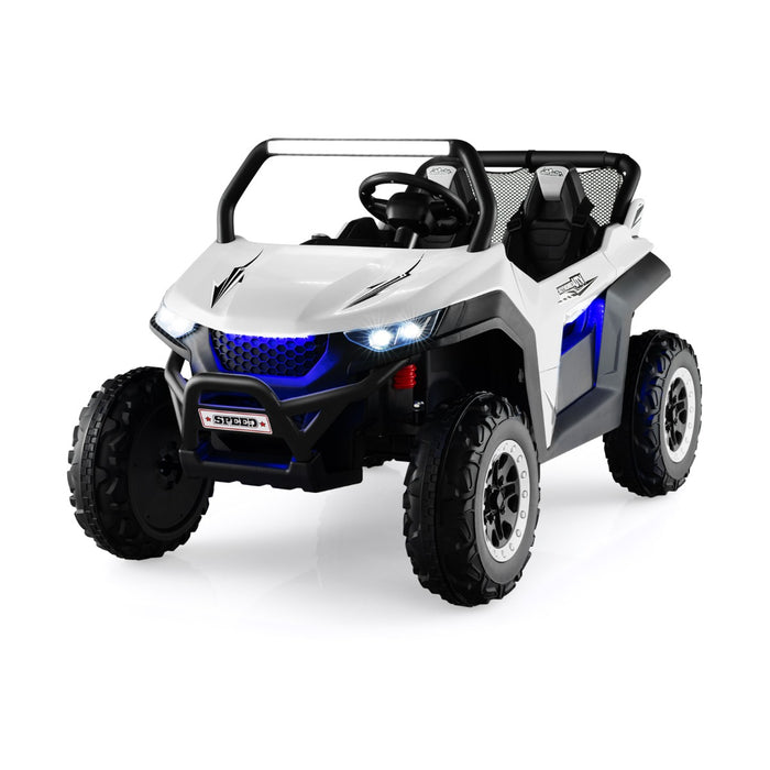 Battery Powered 12V - 2-Seater Kids Electric Car in UTV-Blue - Perfect Outdoor Ride-On Toy for Adventurous Children