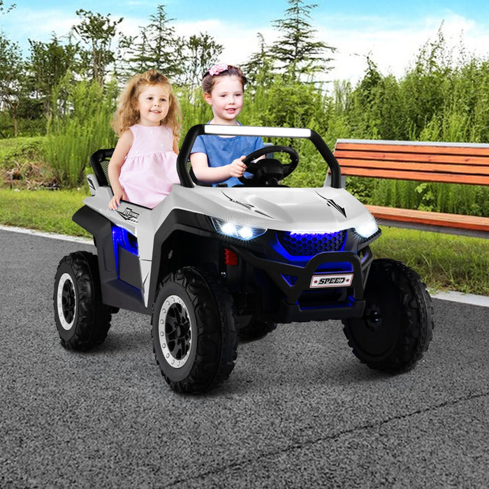 Battery Powered 12V - 2-Seater Kids Electric Car in UTV-Blue - Perfect Outdoor Ride-On Toy for Adventurous Children