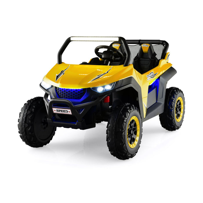 Battery Powered 12V - 2-Seater Kids Electric Car in UTV-Blue - Perfect Outdoor Ride-On Toy for Adventurous Children