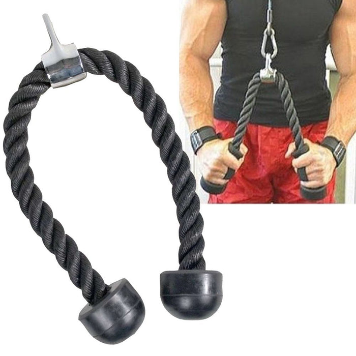 Heavy-Duty Tricep Pull Down Rope - Gym Fitness Accessory, High-Quality Cable Attachment - Ideal for Home or Commercial Use, Strength Training Equip