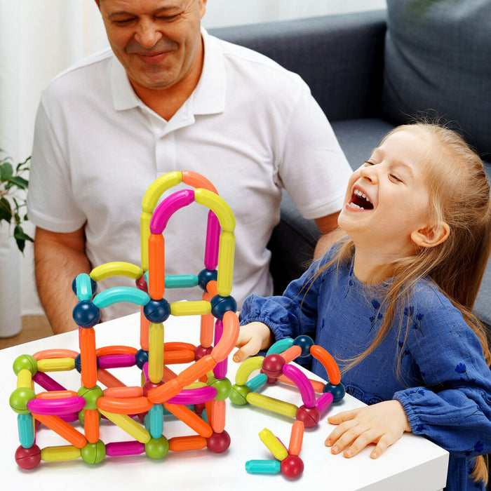 88 Pieces Set - Stacking Balls and Rods for Kids - Ideal Educational Toy for Children Over 3 Years Old