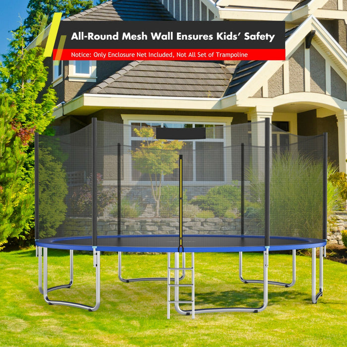 Trampoline Safety Net for 8/9/12 Feet Trampolines - Dual-Headed Zippers Design for Enhanced Durability - Perfect Solution for Safe and Worry-Free Playtime