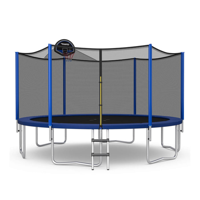 12/14 Feet Round Trampoline - With Safety Enclosure Net, Suitable for Outdoor Use - Ideal for Exercise and Family Fun At Home