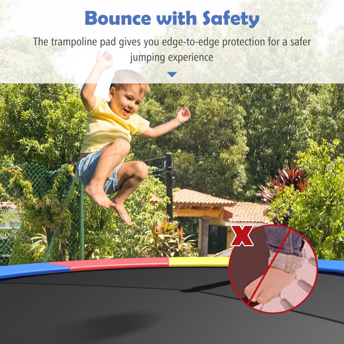 Trampoline Safety Solutions - 12 Feet Replacement Safety Pad in Vibrant Blue - Ideal for Preventing Injuries and Increasing Safety Levels