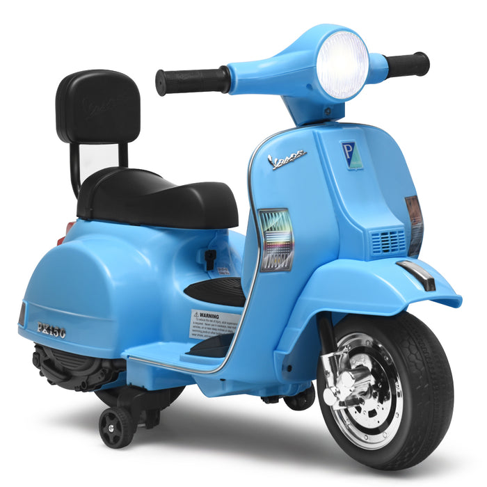 VESPA Kids 6V Battery Compatible - Electric Motorbike With Training Wheels - Perfect For Beginners and Children Learning To Balance