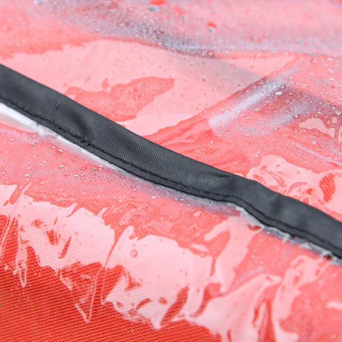 Foldable Pet Stroller with Rain Cover - Cat and Dog Pushchair, Front Swivel Wheels, Shock Absorption - Convenient Travel with Storage and Ventilated Mesh