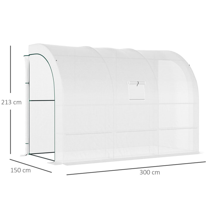 Walk-In Greenhouse - Spacious Plant Nursery with PE Cover, Zippered Doors, and 3-Tier Shelving - Perfect for Home Gardening and Seedling Protection