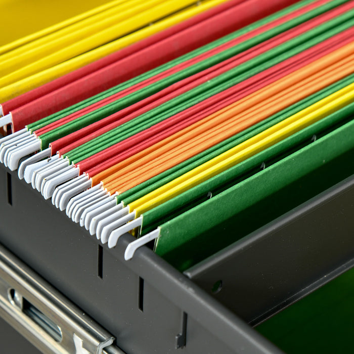 Mobile Vertical File Cabinet with 2 Drawers - A4 Document Storage, Adjustable Partition Organizer - Ideal for Office Filing and Organization