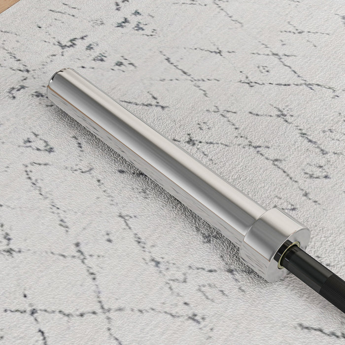 Olympic Barbell Bar with Spring Clips - 2-Inch Plate-Compatible Weightlifting Bar for Home Gym - Ideal for Strength Training and Fitness Enthusiasts