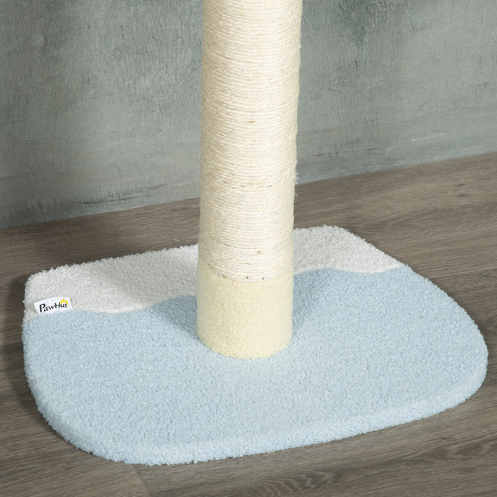 Floor-to-Ceiling Adjustable 260cm Cat Tower - Sturdy Cat Tree with Anti-Slip Kit, Fish-Shaped Scratching Post & Play Ball - Ideal for Multi-Cat Homes and Active Kittens