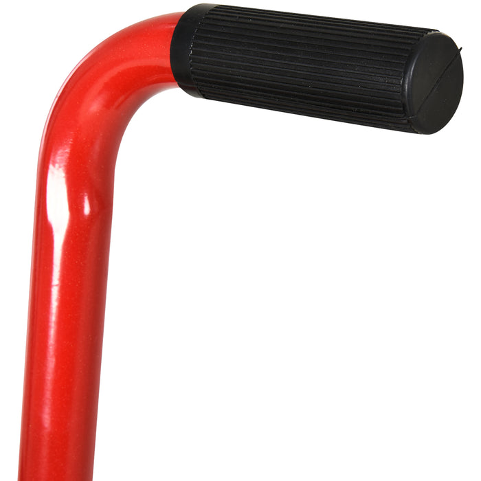 Heavy-Duty Steel Manual Motorcycle Lift - Red, Adjustable Repair Stand for Bikes - Ideal for Maintenance and Garage Workshops