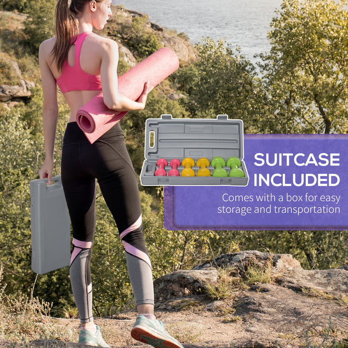 6KG Dumbbell Set - Home Gym Workout Weights for Full Body Training - Ideal for Men and Women Fitness Enthusiasts