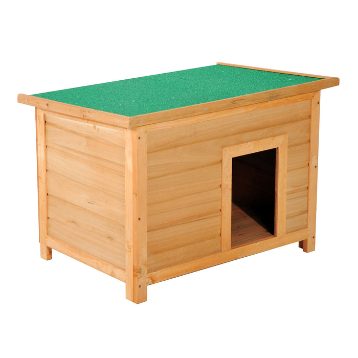 Elevated Wooden Dog Kennel - 85cm Waterproof Pet Shelter for Outdoors - Ideal for Keeping Pets Dry and Comfortable