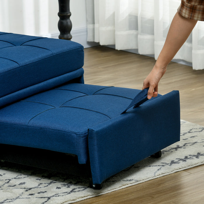 3-in-1 Multi-Functional Sleeper Chair Bed with Padding Seat - Convertible Chair to Bed Recliner, Adjustable Backrest & Wheels, Includes Pillow - Space-Saving Solution for Guests or Small Spaces