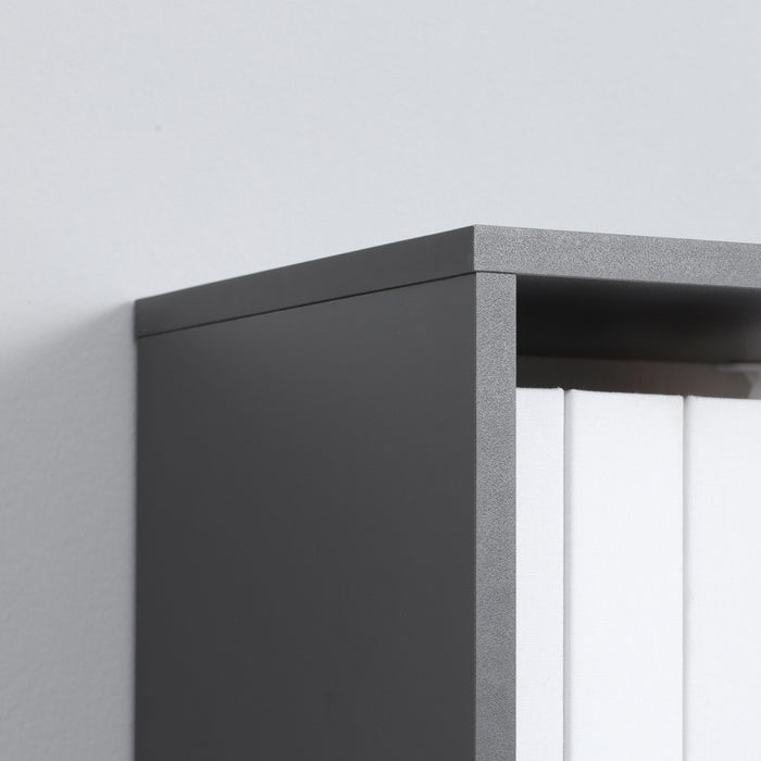 5-Tier Modern Bookcase - Freestanding Storage Shelving Unit, Dark Grey Finish - Ideal for Living Room, Home Office or Study Organization