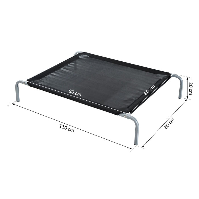 Elevated Portable Dog Bed with Metal Frame - Medium Size Raised Pet Cot for Camping, Indoors/Outdoors Use - Ideal Comfort for Medium-Sized Dogs or Pets