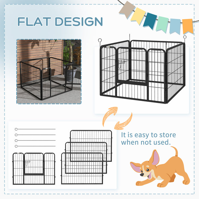Heavy Duty 4-Panel Dog Playpen - Foldable Puppy Pen for Indoor/Outdoor with Collapsible Design, 82 x 82 x 60 cm - Ideal for Play Area & Pet Safety