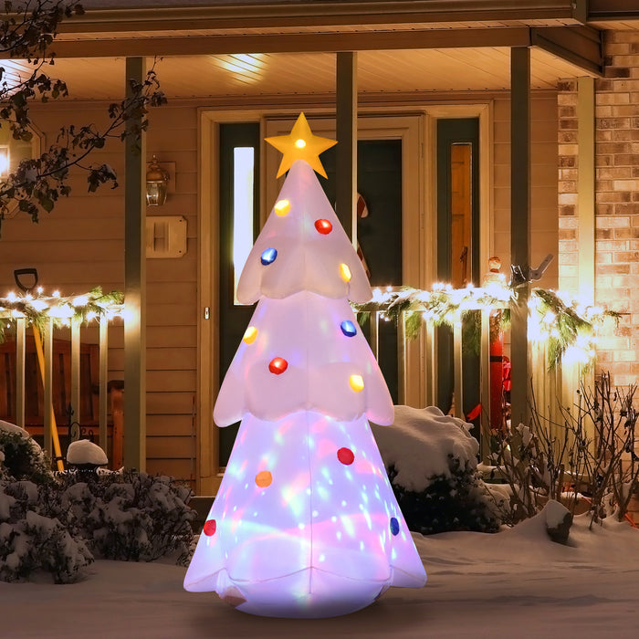 Inflatable 1.8m Christmas Tree with Star Topper - Multicolor Decorations & LED Lights for Festive Display - Ideal for Indoor, Outdoor, Garden, and Lawn Holiday Decorations