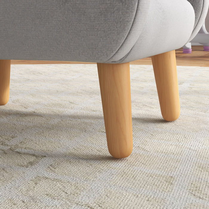 Cloud Shape Kids Armchair - Ergonomic Mini Sofa for Toddlers, Comfy Playroom Furniture - Ideal for Children Aged 1.5-5 Years, Grey Relaxation Chair