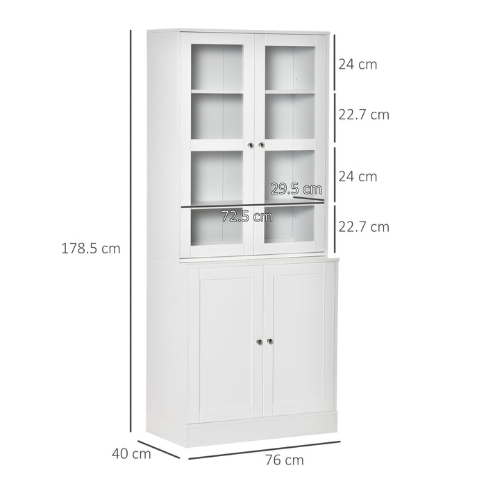 Modern White Bookcase with Doors - Adjustable Display Storage Cabinet for Home & Office - Ideal for Living Room Organization and Study Space