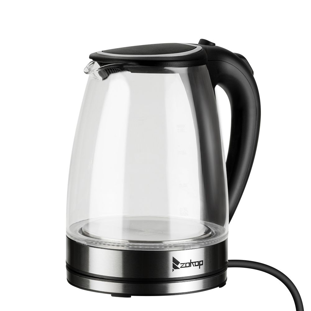 Electric Glass Kettle - Transparent 1.8L Capacity Fast Boil Kettle - UK Plug