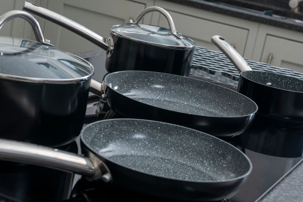 Durastone Non-Stick Saucepans & Frying Pans Cookware Set - 5 Piece Set - Suitable for Induction, Gas & Electric
