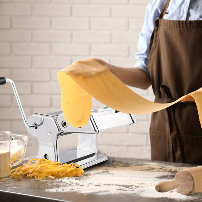 Homemade Pasta Maker - Perfect for Spaghetti, Tagliatelle, Noodles and More! - Adjustable Manual Pasta Maker