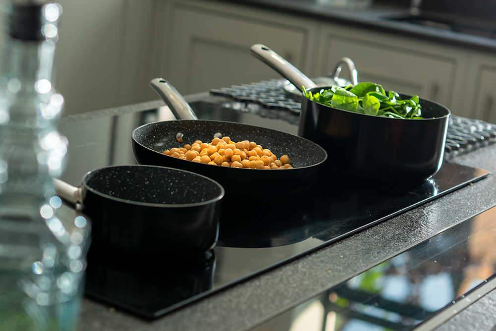 Durastone Non-Stick Saucepans & Frying Pans Cookware Set - 5 Piece Set - Suitable for Induction, Gas & Electric