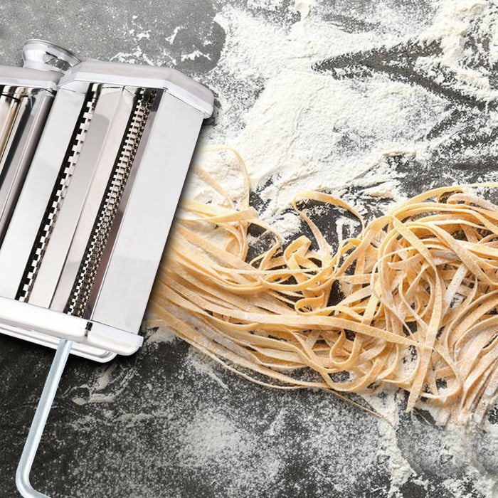 Homemade Pasta Maker - Perfect for Spaghetti, Tagliatelle, Noodles and More! - Adjustable Manual Pasta Maker